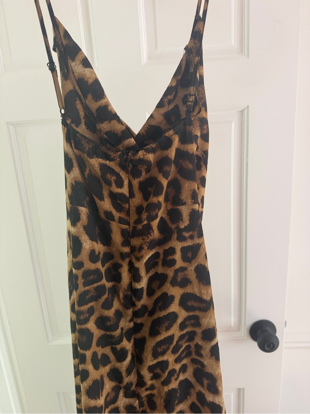 Vintage Leopard-Print Slip Dress - Brown & Black